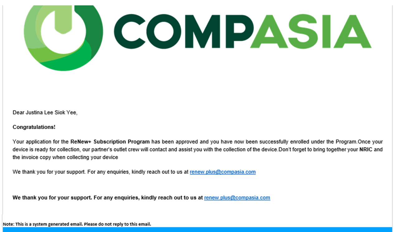confirmation email renewngo